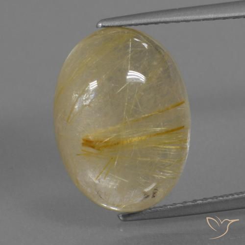 8.69ct Natural Very Light Golden-Brown Rutile Quartz, Oval, Transparent