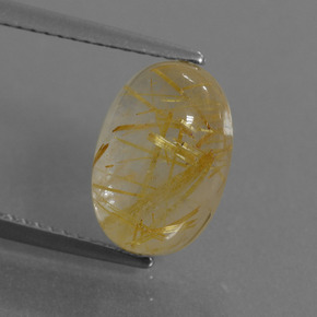 5.1ct Oval Cabochon Colorless Golden Rutile Quartz for sale thumb image of 5.1ct Oval Cabochon Colorless Golden Rutile Quartz (ID: 446542)