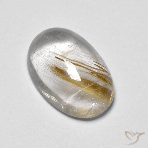 3.92ct Natural Earthy Yellow Rutile Quartz, Oval, Transparent