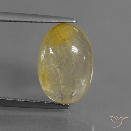 4.79ct Natural Tuscany Yellow Rutile Quartz, Oval, Transparent, Photo A