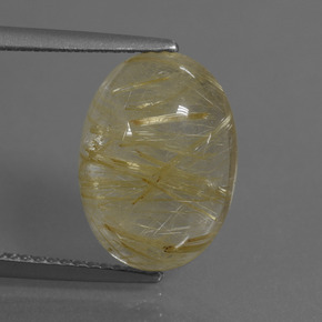 Pale Yellow Рутиловый Кварц Камень - 6ct Овал Кабошон (ID: 446688)