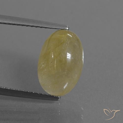 4.3 ct Oval Rutile Quartz, 12.1 x 8.1 mm From India, Photo A