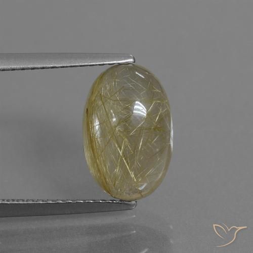 3.89ct Natural Tuscany Yellow Rutile Quartz, Oval, Transparent