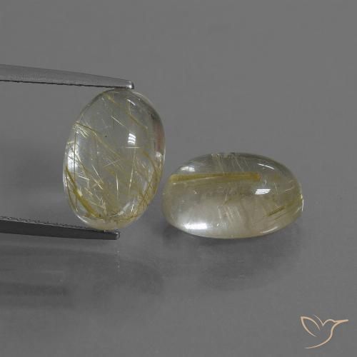 11.22 ct Oval Rutile Quartz, 13 x 8.9 mm From India, Photo A