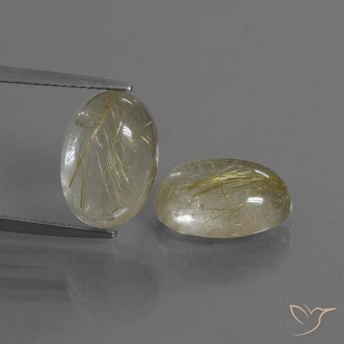 10.24ctw Natural Tuscany Yellow Rutile Quartz, Oval, Transparent