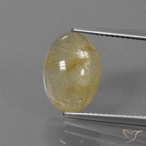 5.06ct Natural Tuscany Yellow Rutile Quartz, Oval, Transparent