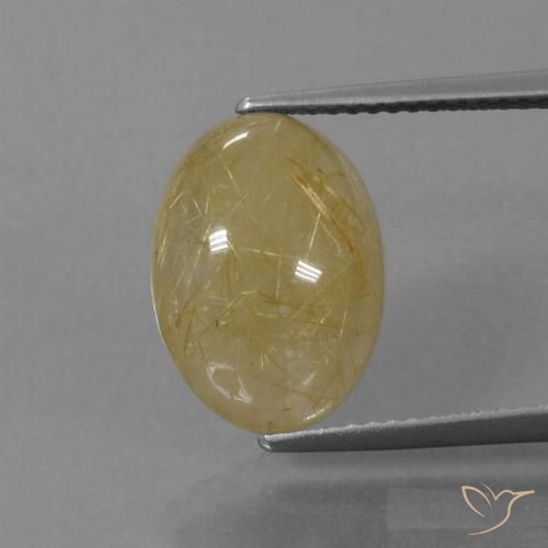 5.66ct Natural Dijon Yellow Rutile Quartz, Oval, Transparent