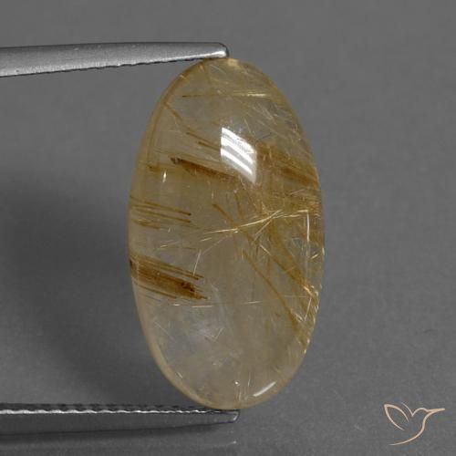 8.23ct Natural Very Light Golden-Brown Rutile Quartz, Oval, Translucent