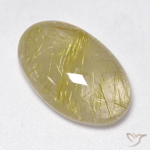 15.27 ct Oval Rutile Quartz, 20.6 x 13 mm From India, Photo A