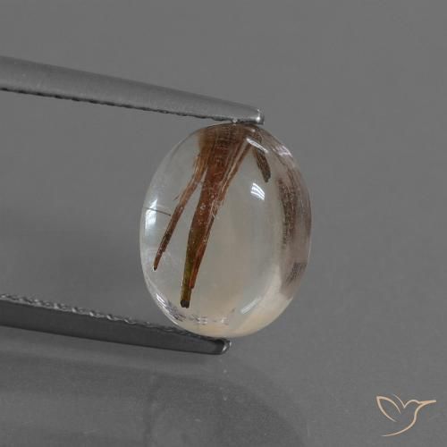 3.48 ct Oval Rutile Quartz, 10.2 x 8.1 mm From India, Photo A