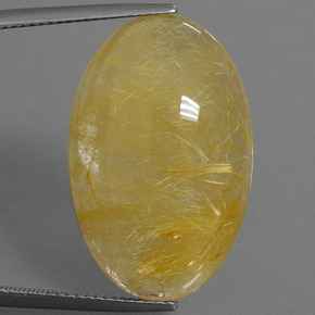 Bright Gold Рутиловый Кварц Камень - 23.4ct Овал Кабошон (ID: 448812)
