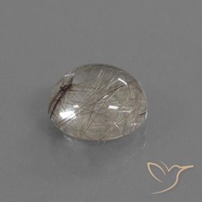 5.09 ct Brown Rutile Quartz Stone, Natural Rutile Quartz in Round Cabochon Shape for Sale