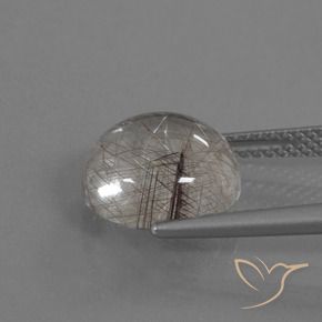 Rutile Quartz Gemstone in 11 mm (calibrated) Size for Sale, Rutile Quartz Stone in Light Brown Color