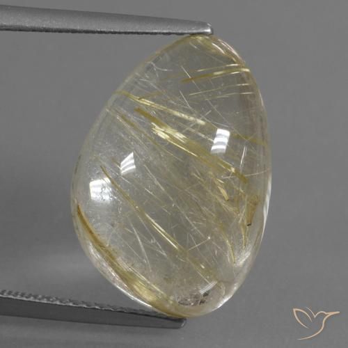 12.10ct Natural Light Yellow Rutile Quartz, Fancy, Transparent