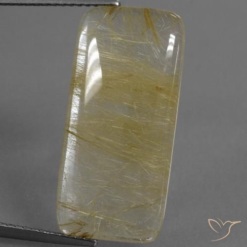 10.78ct Natural Light Yellow Rutile Quartz, Cushion, Transparent