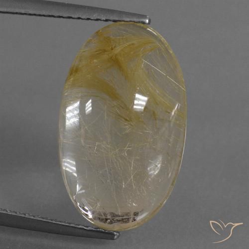8.65ct Natural Warm Yellow Rutile Quartz, Oval, Transparent