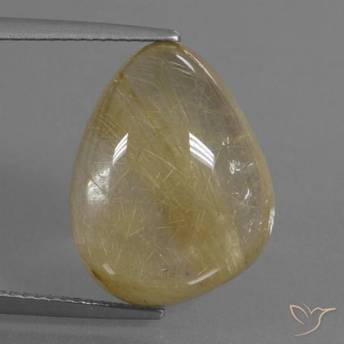 14.00ct Natural Light Dijon Yellow Rutile Quartz, Fancy, Transparent