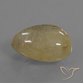 14.00 ct Yellow Rutile Quartz Stone, Natural Rutile Quartz in Fancy Cabochon Shape for Sale