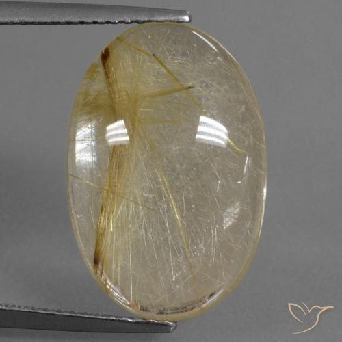 10.01ct Natural Dijon Yellow Rutile Quartz, Oval, Transparent