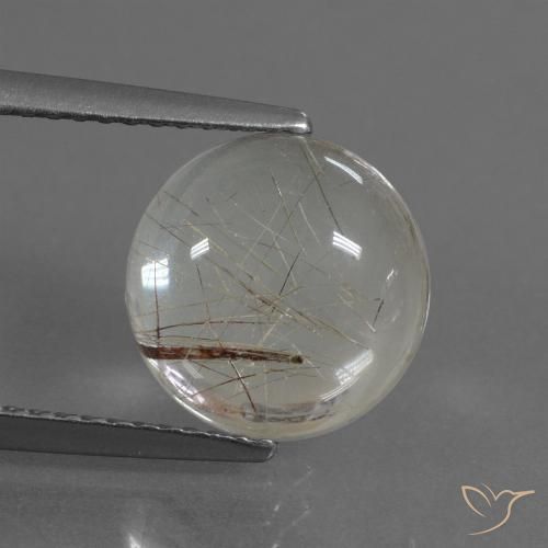 3.48 ct Round Rutile Quartz, 10.2 mm From India, Photo A