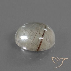 3.48 ct Brown Rutile Quartz Stone, Natural Rutile Quartz in Round Cabochon Shape for Sale