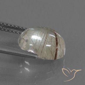 Rutile Quartz Gemstone in 10 mm (calibrated) Size for Sale, Rutile Quartz Stone in Light Brown Color