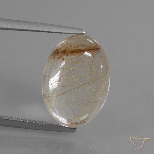 6.48 ct Oval Rutile Quartz, 14.1 x 10.1 mm From India, Photo A