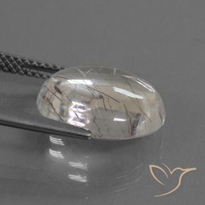 Rutile Quartz Gemstone in 13 mm (calibrated) Size for Sale, Rutile Quartz Stone in Clear with Copper Color