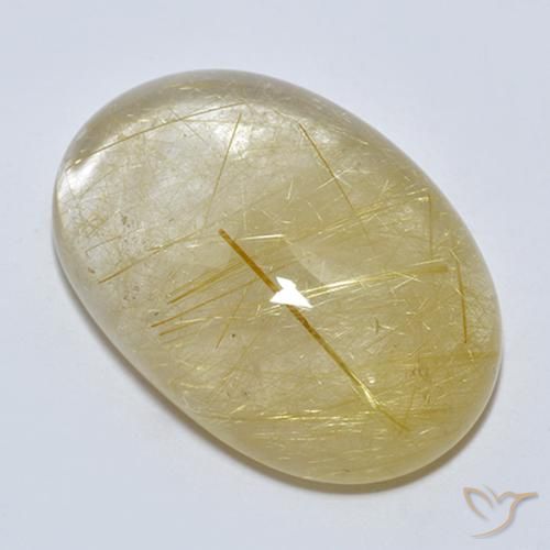 Quartz rutile ovale de 27,07 ct, 24,1 x 16,6 mm d'Inde, Photo A