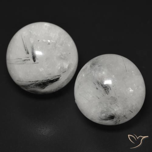27.41 ct Drilled Sphere Rutile Quartz, 12.8 mm From India, Photo A