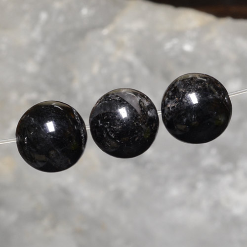 4.2ct Drilled Sphere Black Rutile Quartz for sale thumb image of 4.2ct Drilled Sphere Black Rutile Quartz (ID: 470017)