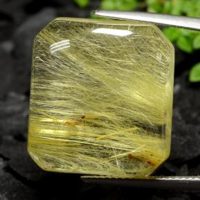 30ct Octagon Cabochon Colorless Golden Rutile Quartz Gem for sale 30ct Octagon Cabochon Colorless Golden Rutile Quartz Gem (ID: 472215)