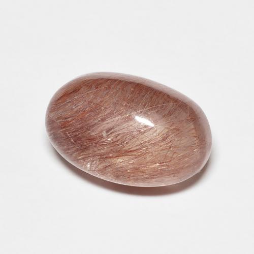 Warm Brown Rutile Quartz Gem - 4.6ct Oval Cabochon (ID: 474547)