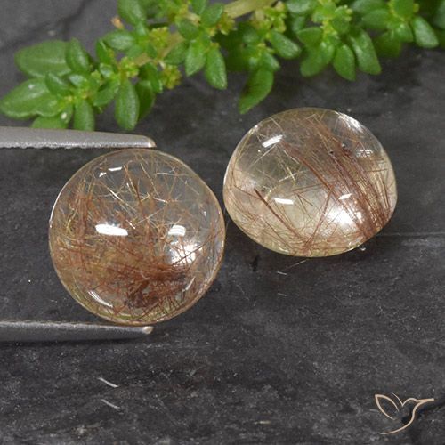 7.67 ct Round Rutile Quartz, 10.2 mm From India, Photo A