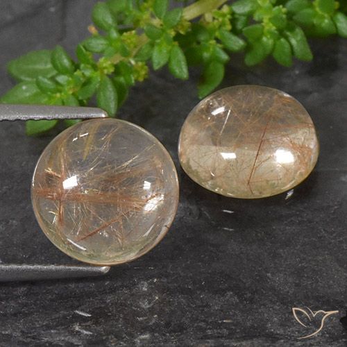 7.14 ct Round Rutile Quartz, 10.1 mm From India, Photo A