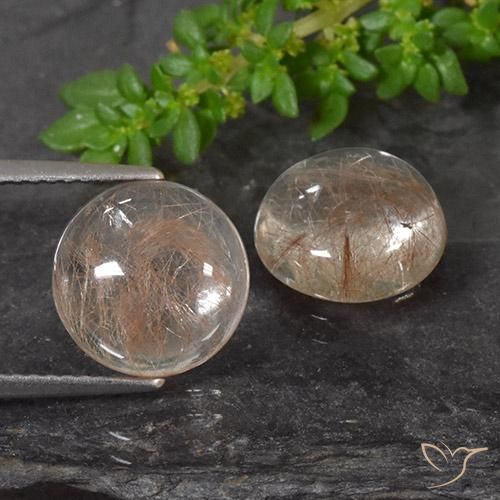 6.52 ct Round Rutile Quartz, 10 mm From India, Photo A