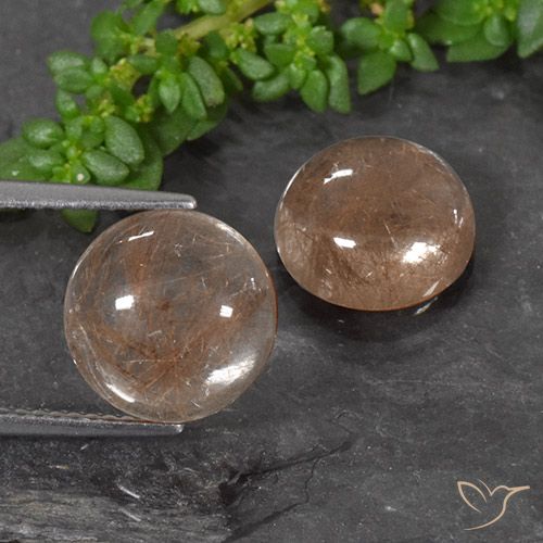 7.48 ct Round Rutile Quartz, 10.2 mm From India, Photo A