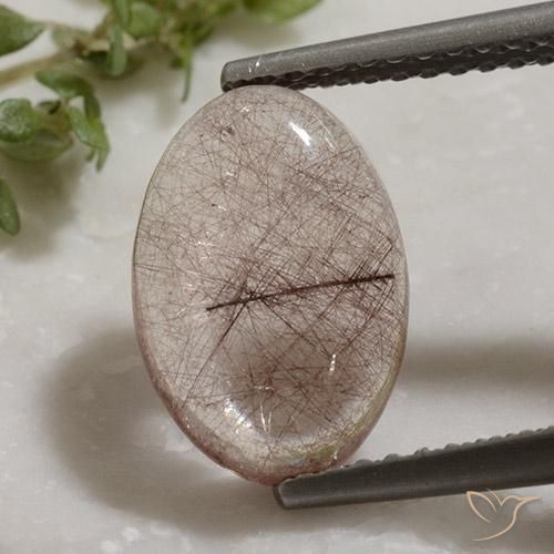 2.57 ct Oval Rutile Quartz, 12 x 8 mm From India, Photo A
