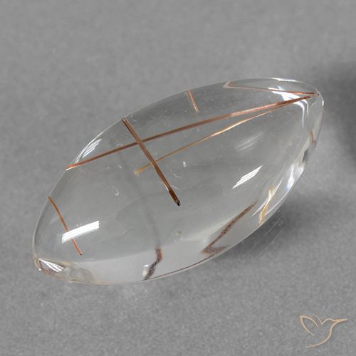 8.94 ct Marquise Rutile Quartz, 20.1 x 10.1 mm From India, Photo A