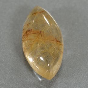 3.7ct Marquise Cabochon Golden Brown Rutile Quartz Gem for sale 3.7ct Marquise Cabochon Golden Brown Rutile Quartz Gem (ID: 500019)