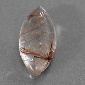 2.1ct Marquise Cabochon Colorless with Red Rutile Quartz Gem for sale 2.1ct Marquise Cabochon Colorless with Red Rutile Quartz Gem (ID: 500021)
