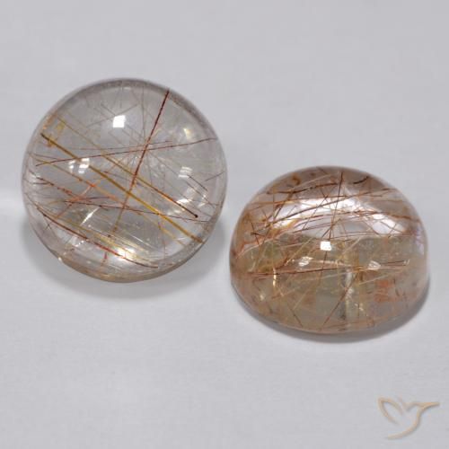 6.43 ct Round Rutile Quartz, 9.3 mm From India, Photo A