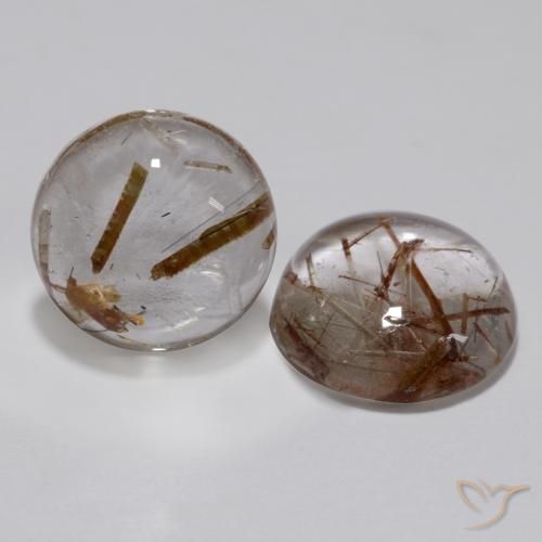 4.77 ct Round Rutile Quartz, 9.1 mm From India, Photo A