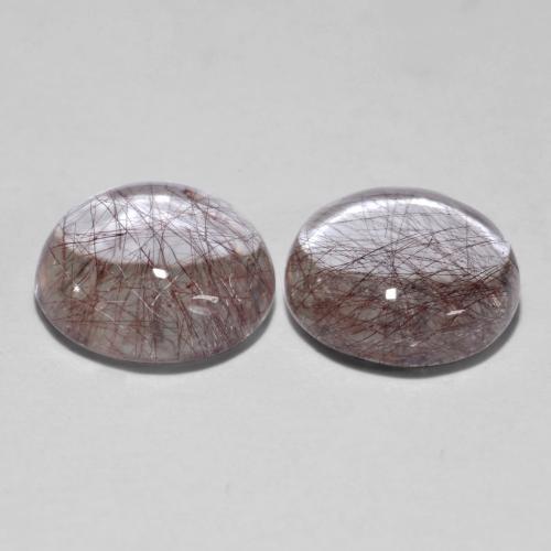 Rutile Quartz Gemstones in 9 mm (calibrated) Size for Sale, Rutile Quartz Stones in Clear with Copper Color