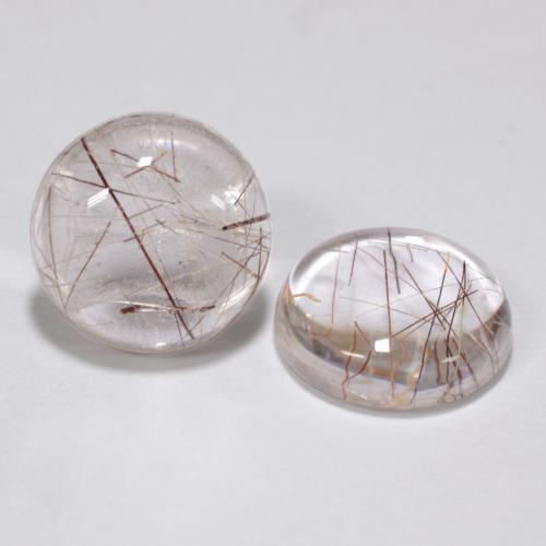 Claro con cobre Cuarzo Rutilado Gema - 2.3ct Cabujón Redondo (ID: 538759)