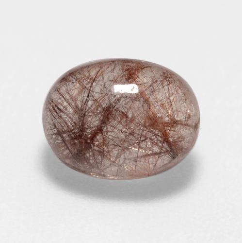 Красновато-коричневый Рутиловый Кварц Камень - 2.5ct Овал Кабошон (ID: 547532)