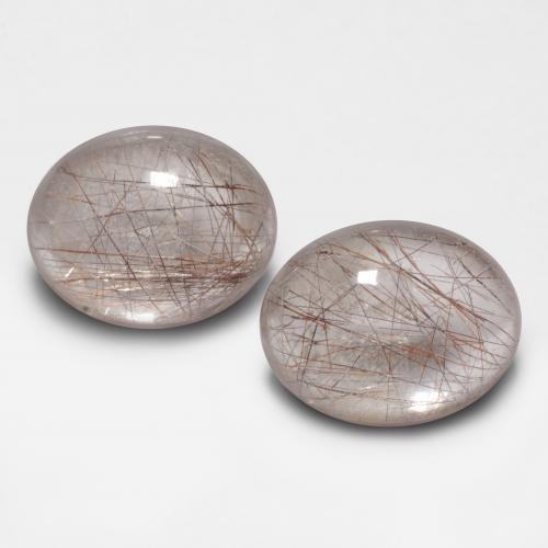 Claro con cobre Cuarzo Rutilado Gema - 2.2ct Cabujón Óvalo (ID: 547541)