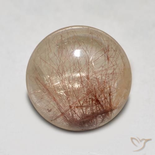 4.4 ct Round Rutile Quartz, 11 mm From India, Photo A
