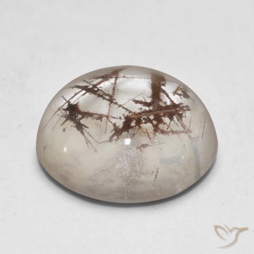 Rutile Quartz Gemstone in 12 mm (calibrated) Size for Sale, Rutile Quartz Stone in Clear with Brown Color