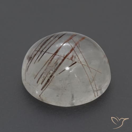 Rutile Quartz Gemstone in 10 mm (calibrated) Size for Sale, Rutile Quartz Stone in Clear with Copper Color